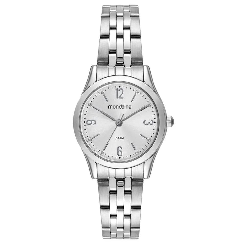 Kit Relógio Mondaine Prata Colar E Brincos 32720L0Mkne2K1