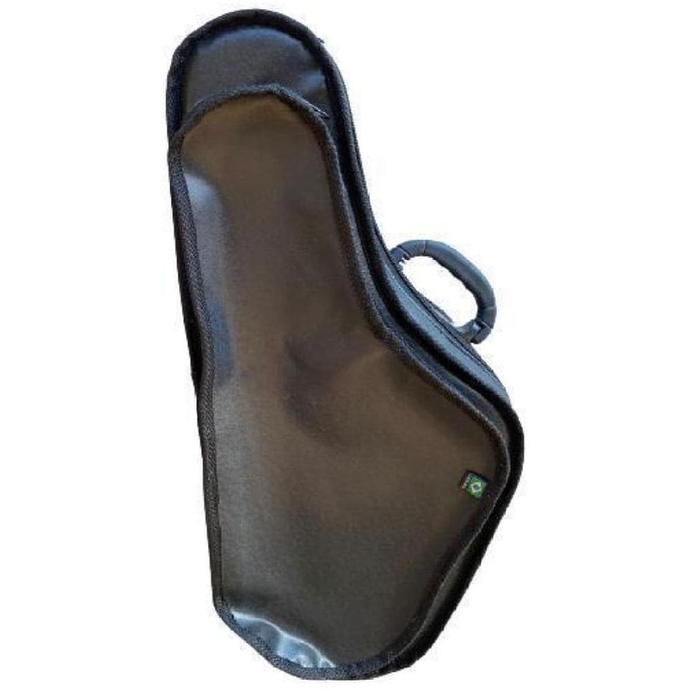 Estojo Sax Alto 62X25X8 Couro Capota Com Pelúcia