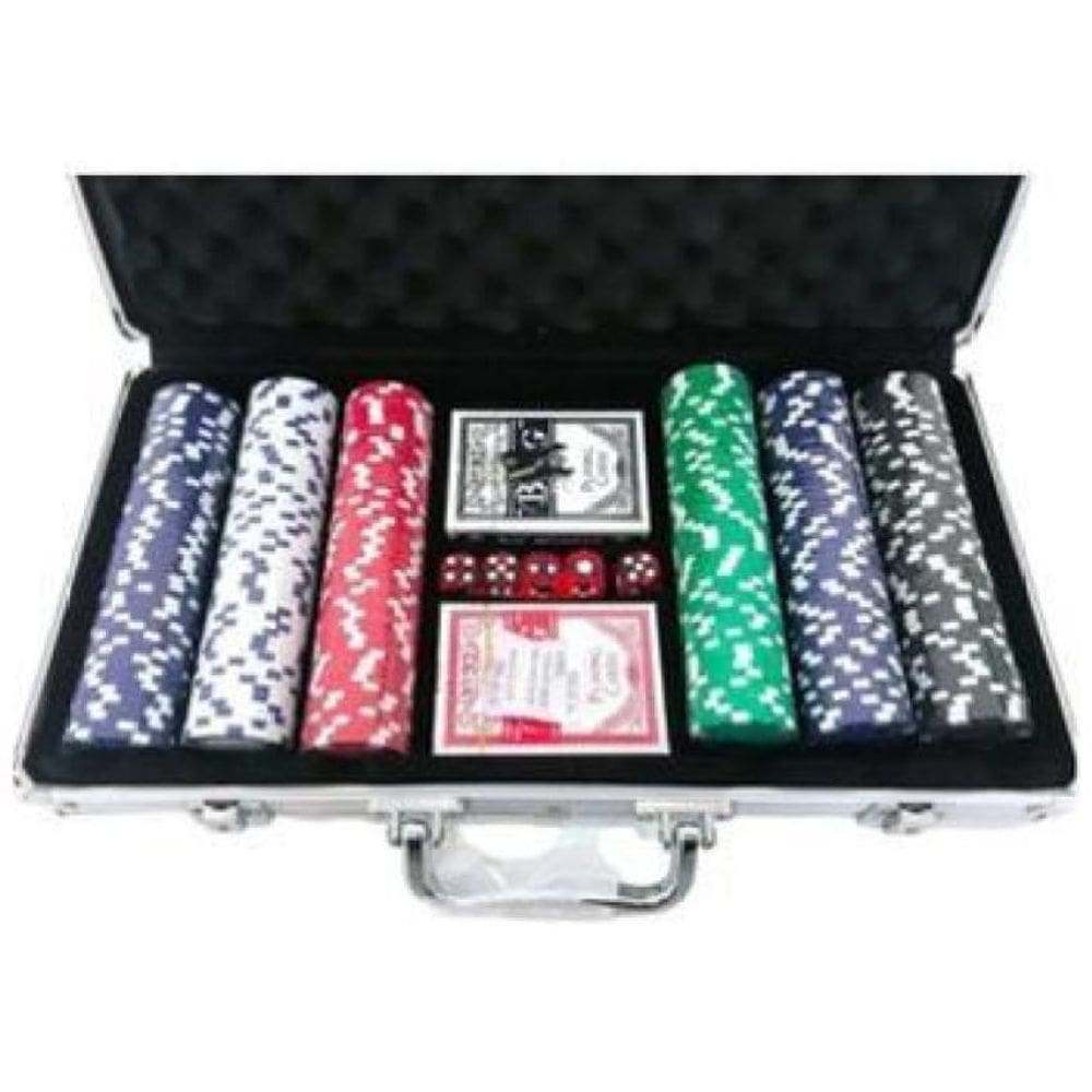 Maleta Poker 300 Fichas + Embaralhador |