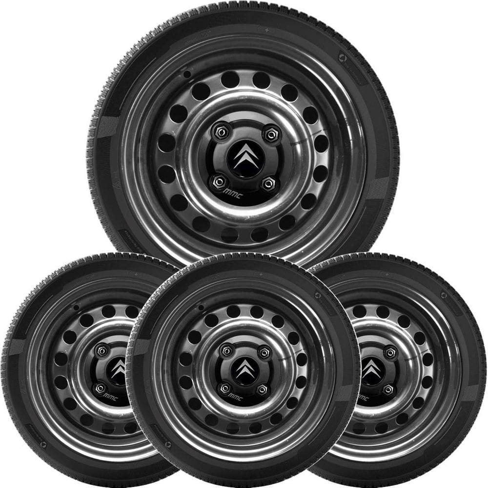 4Un Calota Centro Roda Universal C3 Xsara Black Piano