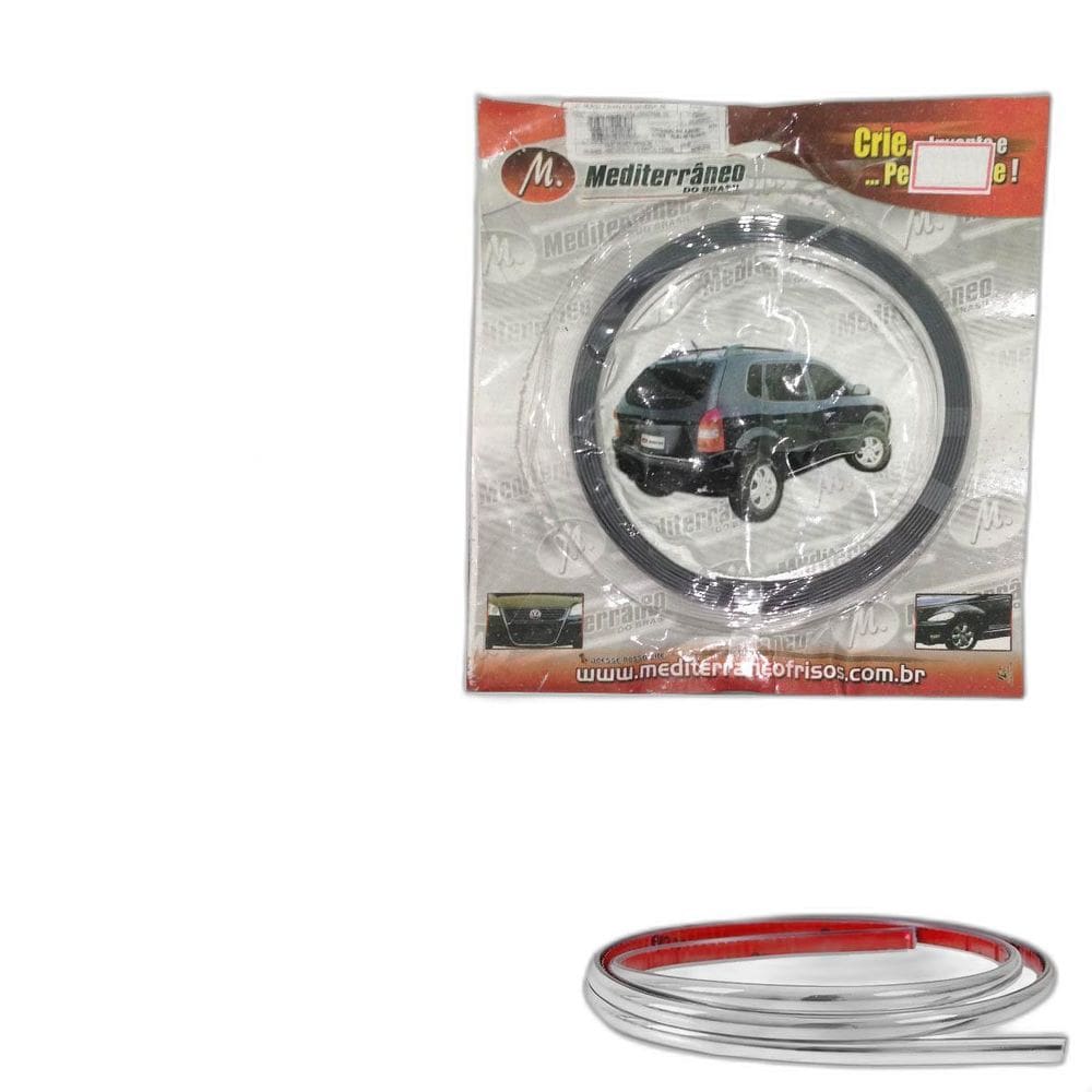 Friso Cromado Universal 20Mm Rolo Com 10 Metros Pa145