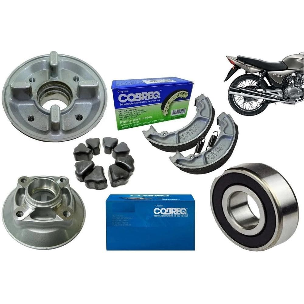 Contra Choque Rolamento Lona Cobreq Bucha Cg Titan Fan 150