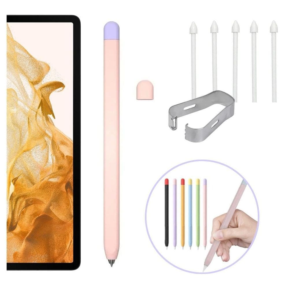 Capa Antiderrapante + Pontas Extras Para S-Pen Galaxy Tab S8