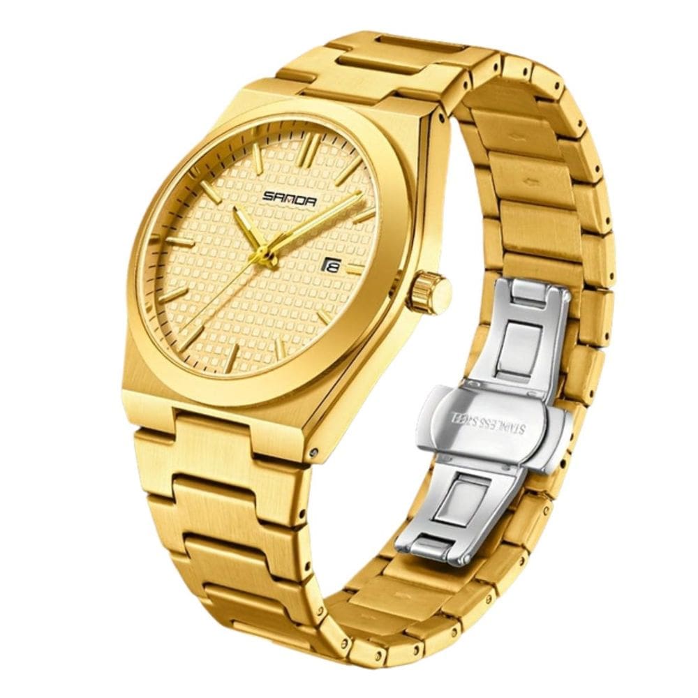 Relógio de Pulso 1152 Fashion Luxo com Pulseira em Aço Inoxidável