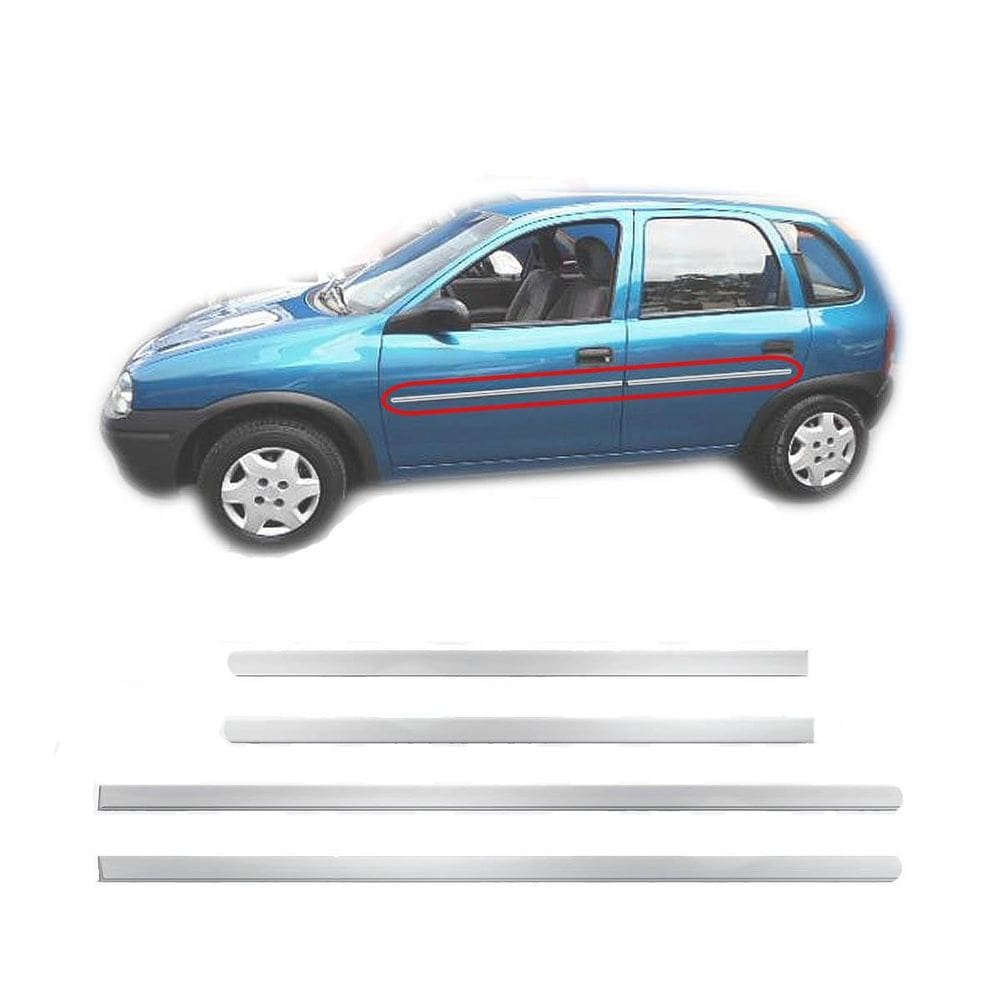 Friso Lateral Gm Corsa Wagon Pick Up 4 Portas Fino Cromado