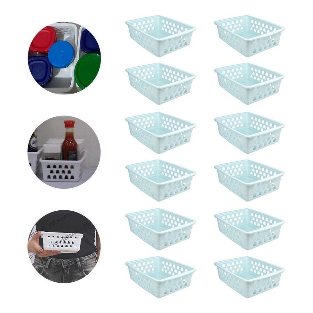 Kit 24 Cesto Organizador Multiuso Peças 20X15,5Cm M Uninjet