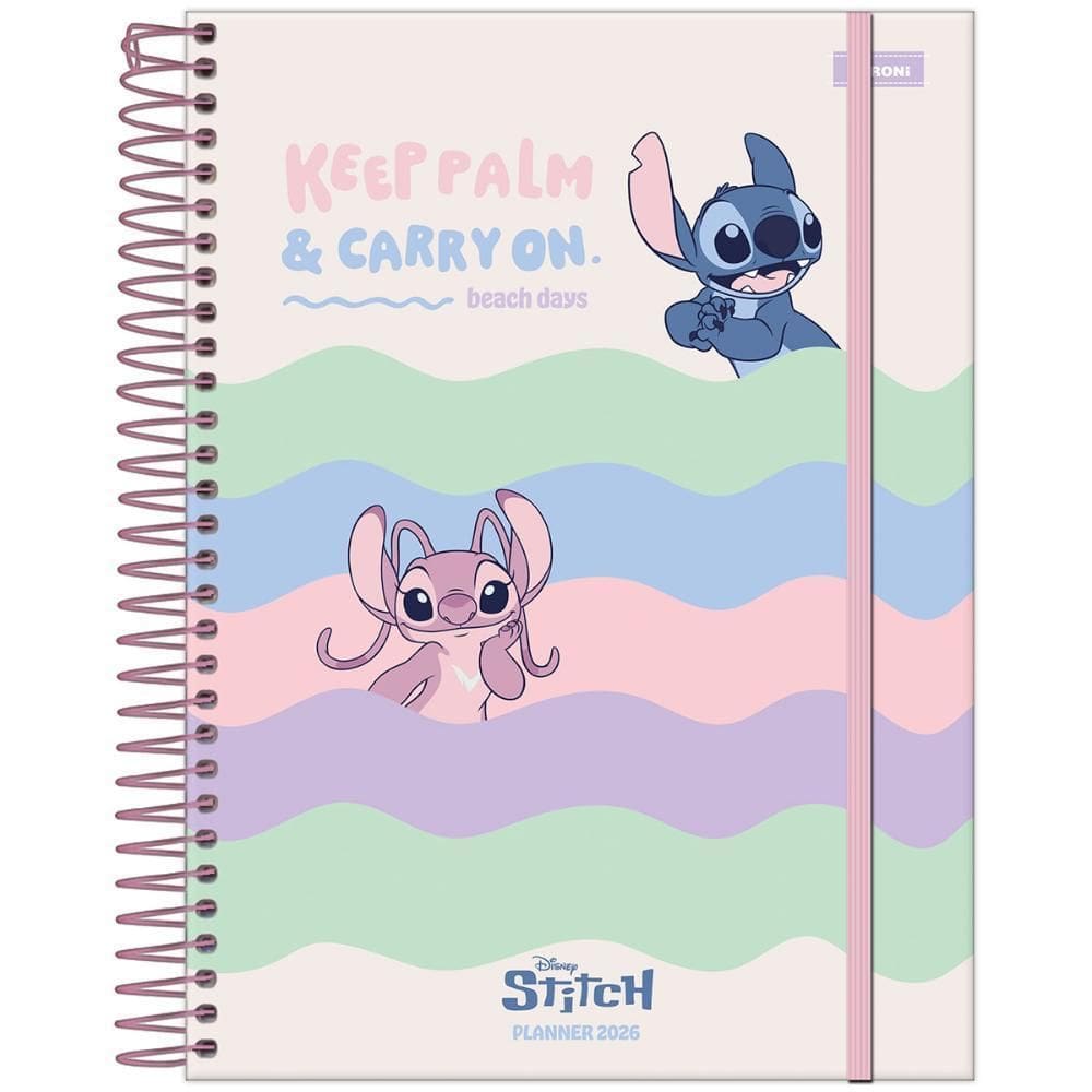 Planner Semanal 2026 Esp 177X240Mm Stitch Beach Days Foroni