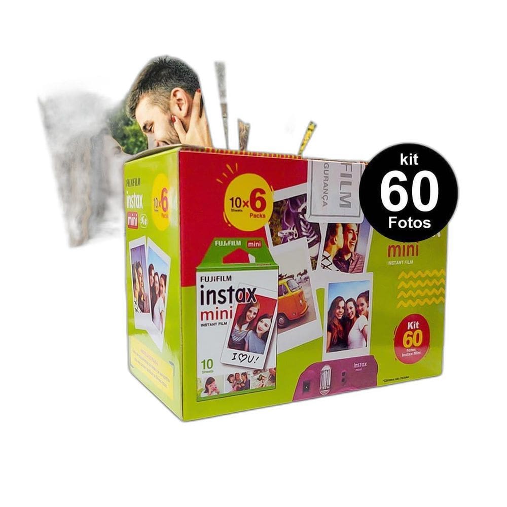 Filme Instax Mini 60 Fotos  + Rápida 312,91