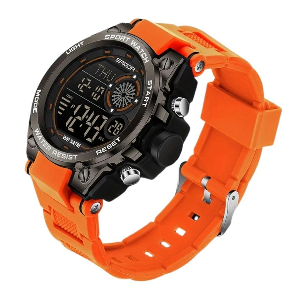 Relógio 6255  LED de Fundo Iluminado, Alarme Cronógrafo Temporizador