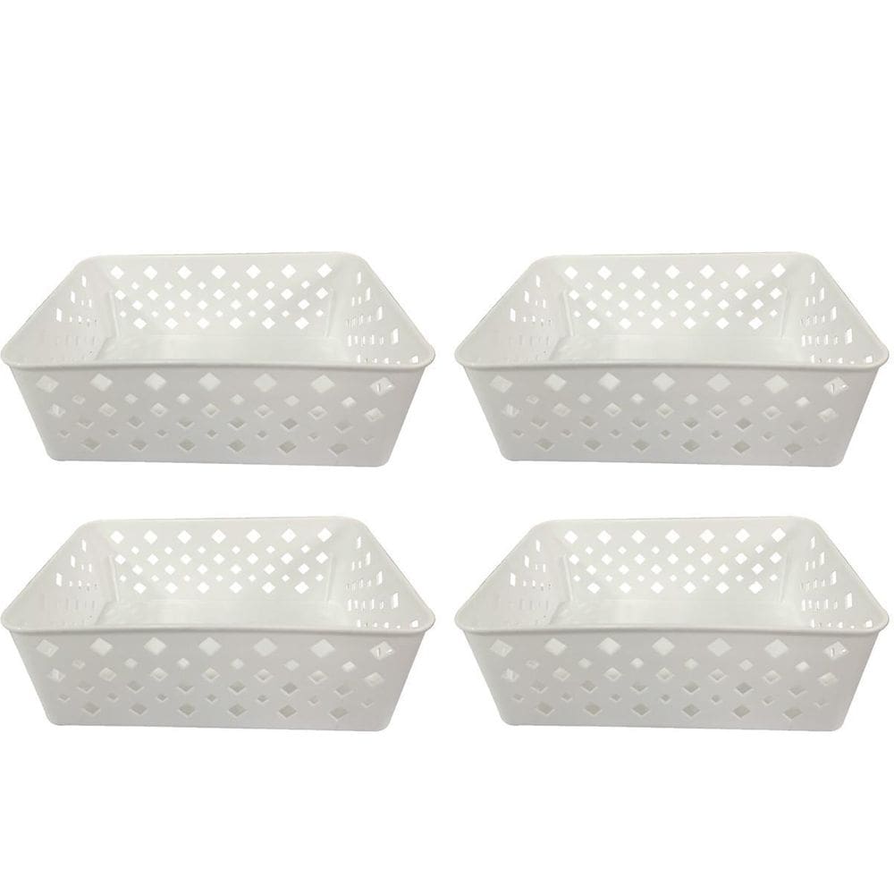 Cesto Organizador Branco 123Organizei 19x13,5x6,5Cm