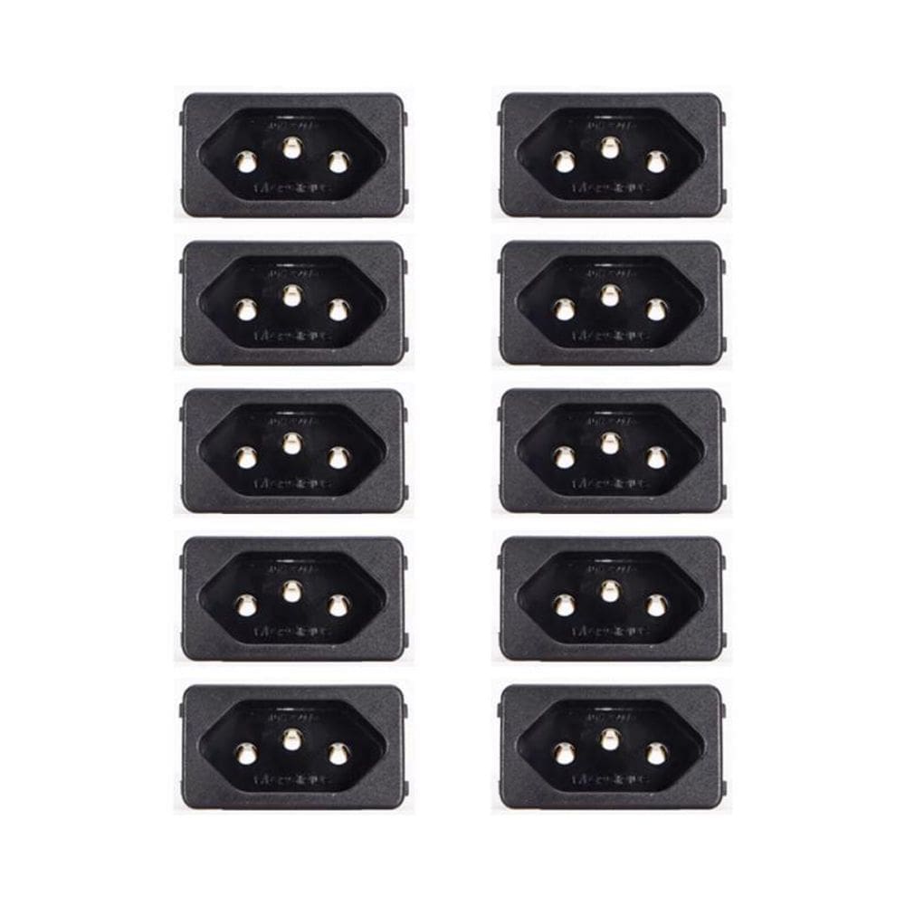 10 Tomada Margirius Para Cx. Embutir Padrão Weg 10/20A Preto