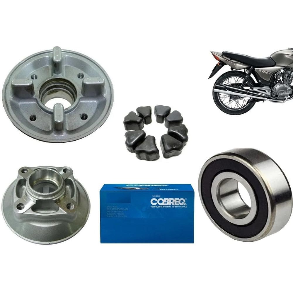 Contra Choque Com Rolamento Buchas Coxim Cg Titan Fan 150