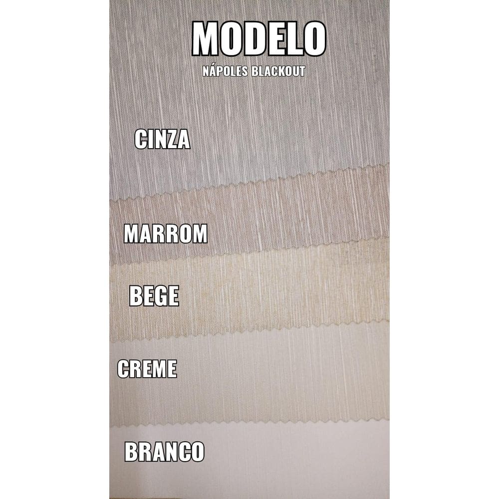 Persiana Romana Bk  Linho Mesclado  - 1,70Mx1,70M - Branco