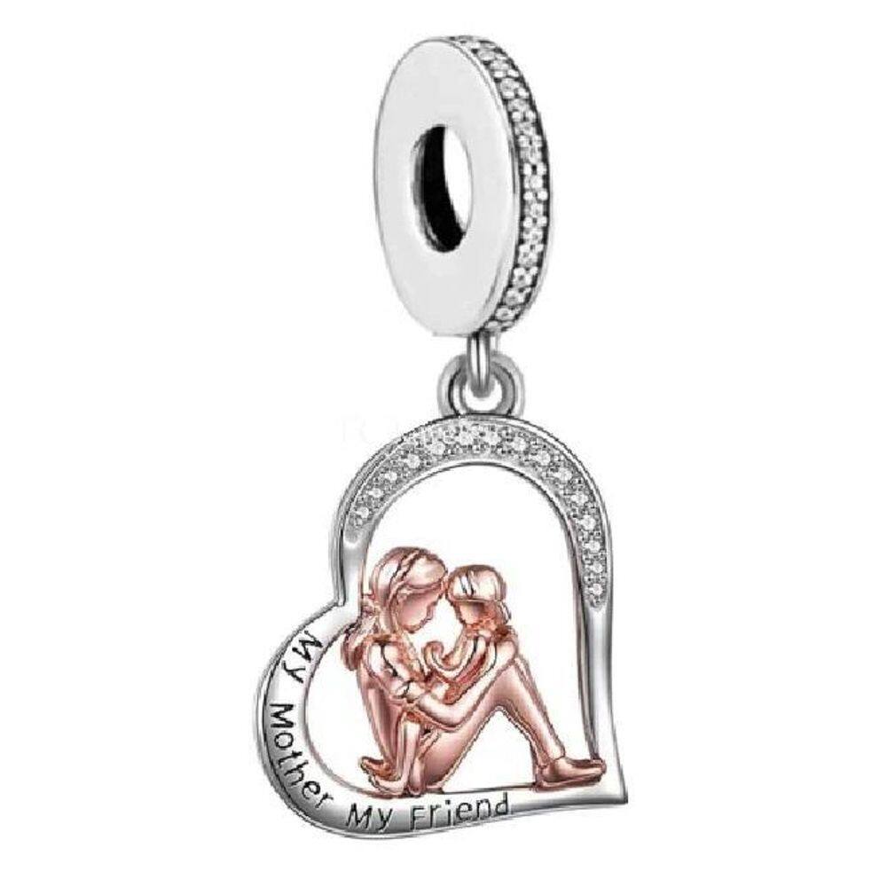 Berloque Mundo Briller Minha Mãe, Minha Amiga Prata