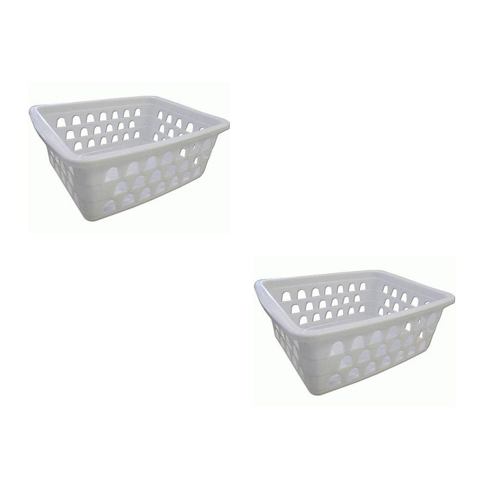 Kit 2 Cesto Organizador Multiuso Médio Branco 0593 Uninjet