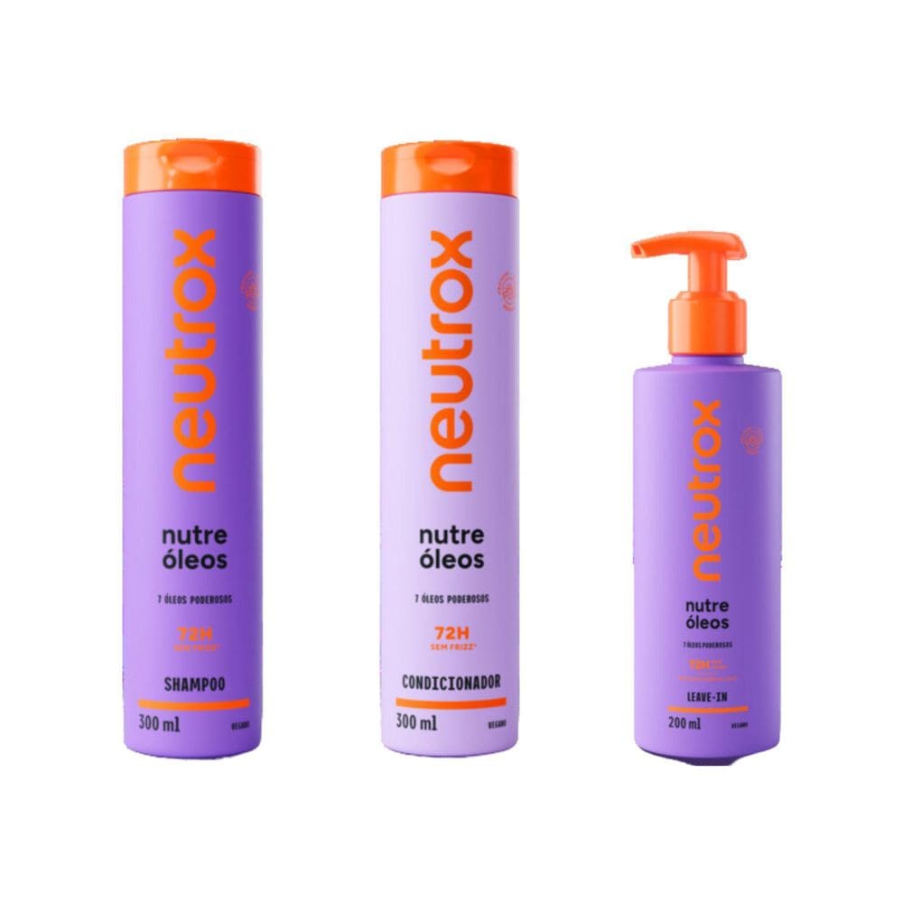 Kit Neutrox Nutre Oleos Cond 300Ml+Sh 300Ml+Leave-In 200Ml
