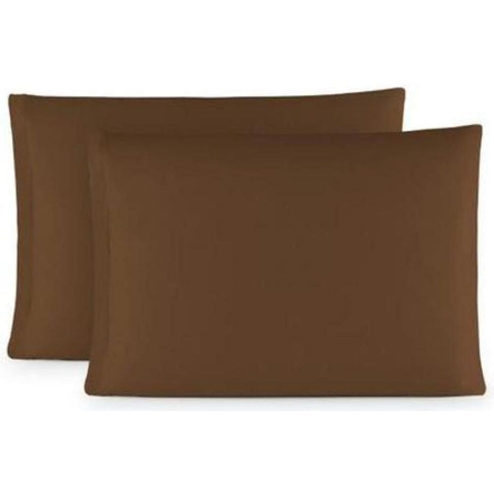 Fronha Avulsa Marrom Lisa Envelope Malha Travesseiro 70X50Cm