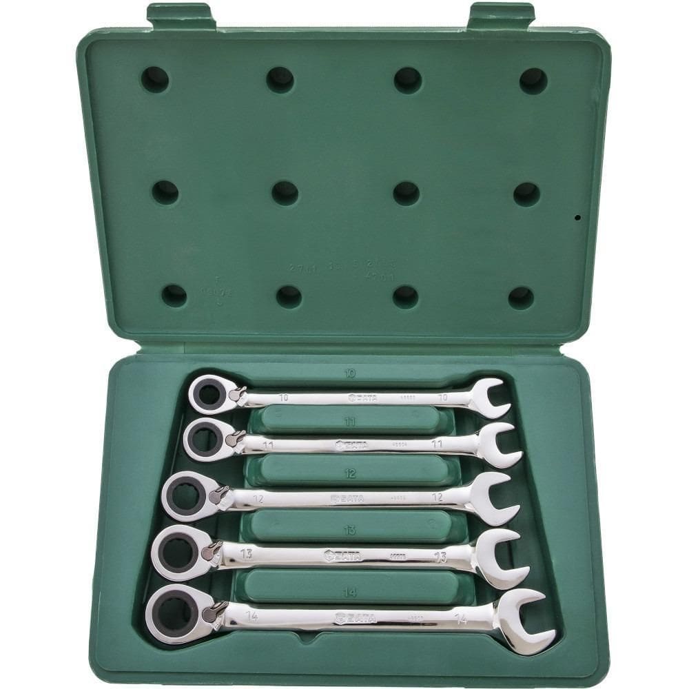 Jogo De Chave Combinada C/Catraca Reversível 10 A 14Mm 5 Pçs