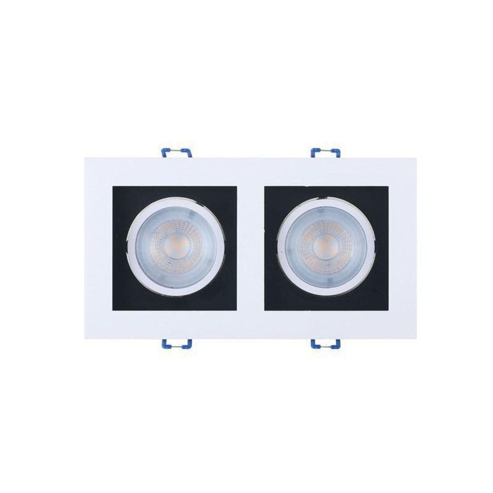 Spot Led Frame Embutir Quadrado Recuado 6500K Luz Frio Duplo