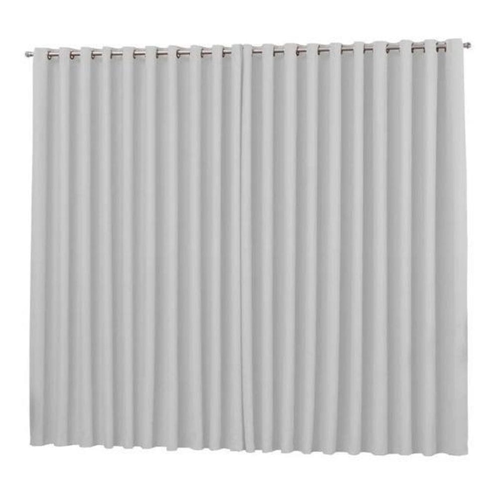Cortina Sala Quarto Tecido Blackout Branco Gelo 2,00X1,30