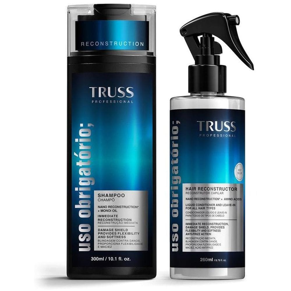 Truss Uso Obrigatório Kit Shampoo Reconstrutor E Óleo
