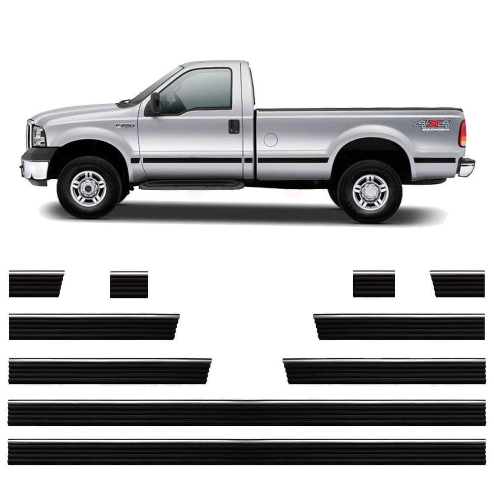 Friso Lateral Borrachão Ford F-250 Xlt Todos 2 Portas
