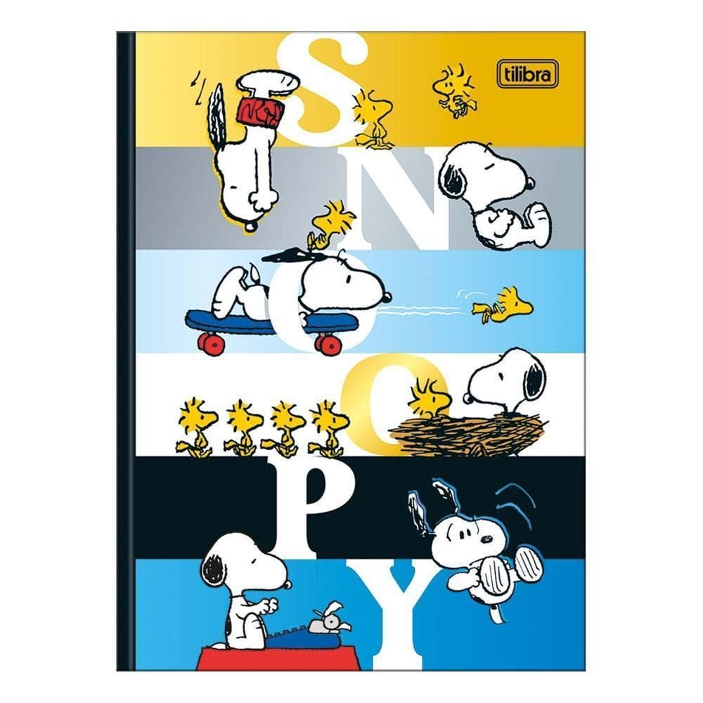 Caderno Brochura 80Fl 176X239Mm Premium Snoopy Tiras Tilibra