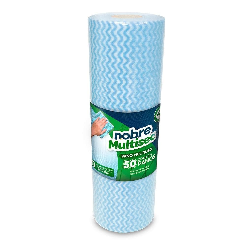 Pano Multiuso Slim 28cm x 25m Azul - Nobre