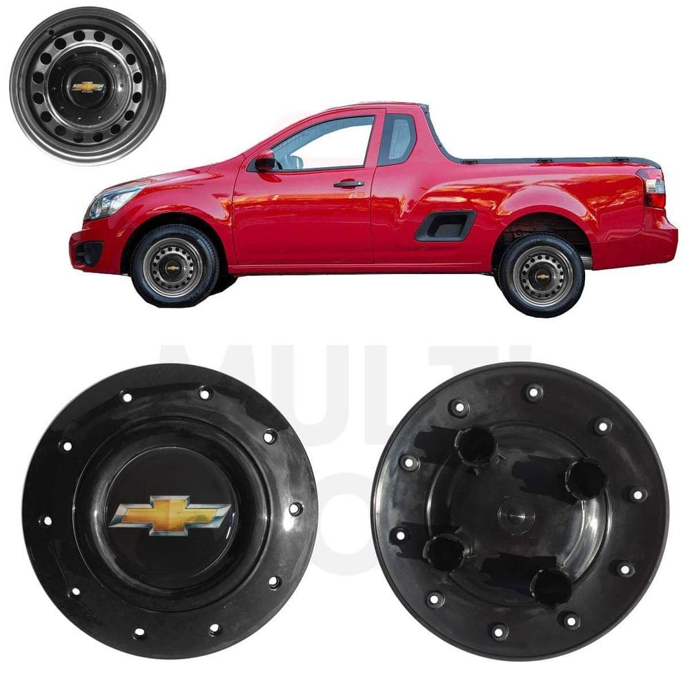 1X Calota Centro Roda Aro 14 Gm Montana 2011 A 2021 Preto