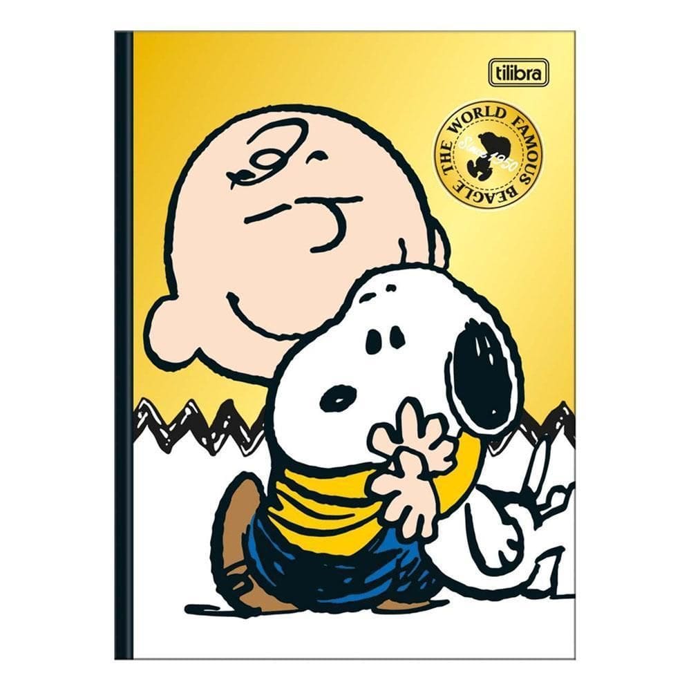Caderno Brochura 80Fls 176X239Mm Premium Snoopy Gold Tilibra