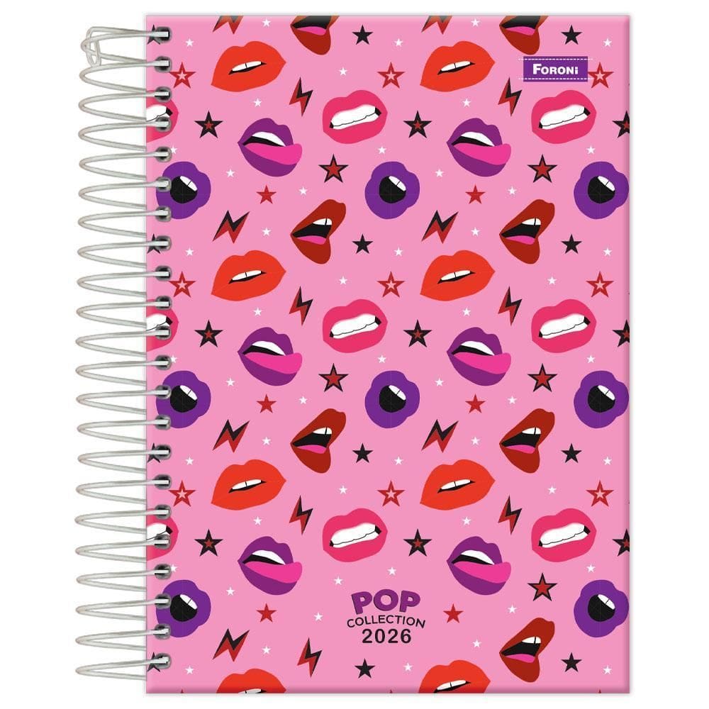 Agenda Diária 2026 Esp 117X164Mm Pop Collection Rosa Foroni