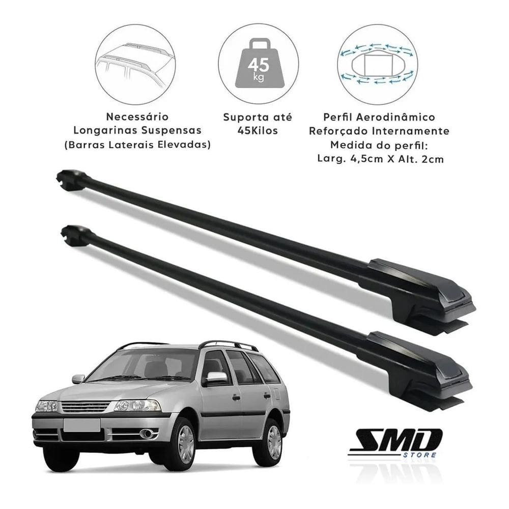 Rack Travessa Teto Preto Vw Parati Bolinha 1996 A 2013 Preto