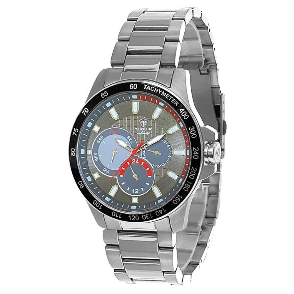 Relógio Masculino Tuguir Analógico Infinity 6116J Prata E