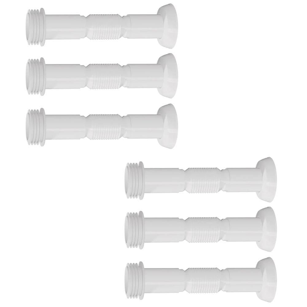 Kit 6 Tubo Ligação Flexível Canopla Vaso Sanitário Branco