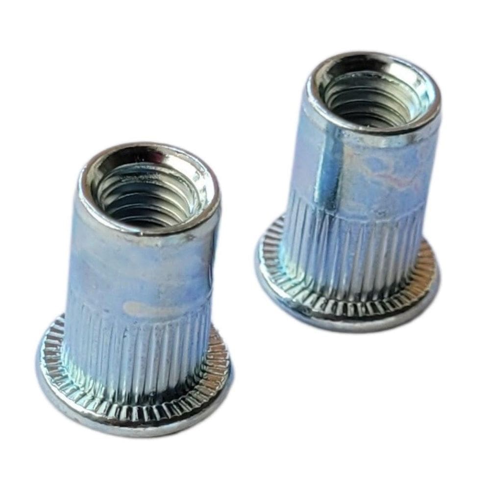 20 Peça Porca Rebite Repuxo Rosca Interna 1/4 Com Aba Plana