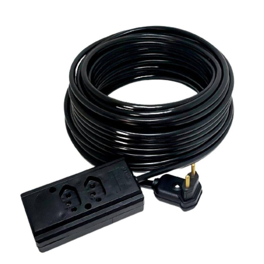 Extensão Elétrica 10A Reforçada 20M Pp 2X2,5Mm 2 Tomadas 90º