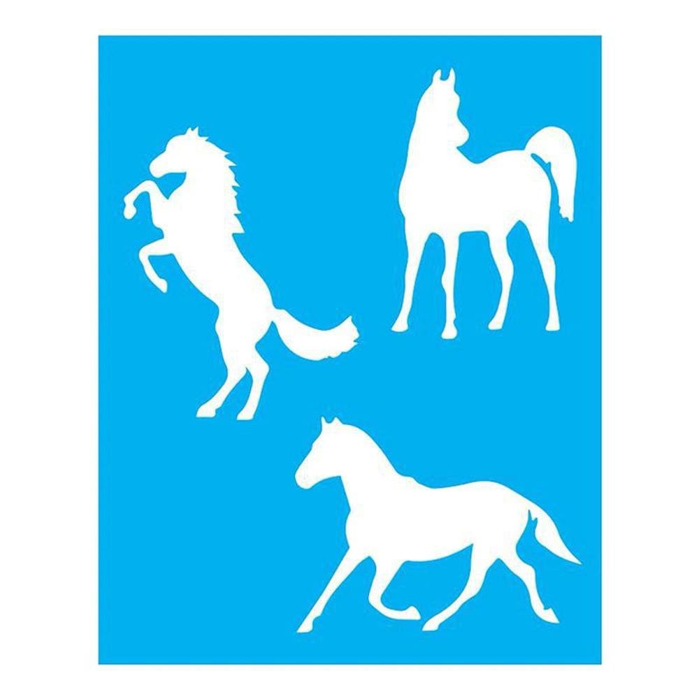 Stencil Tamako Cavalos - 20X25Cm - Ref 1086