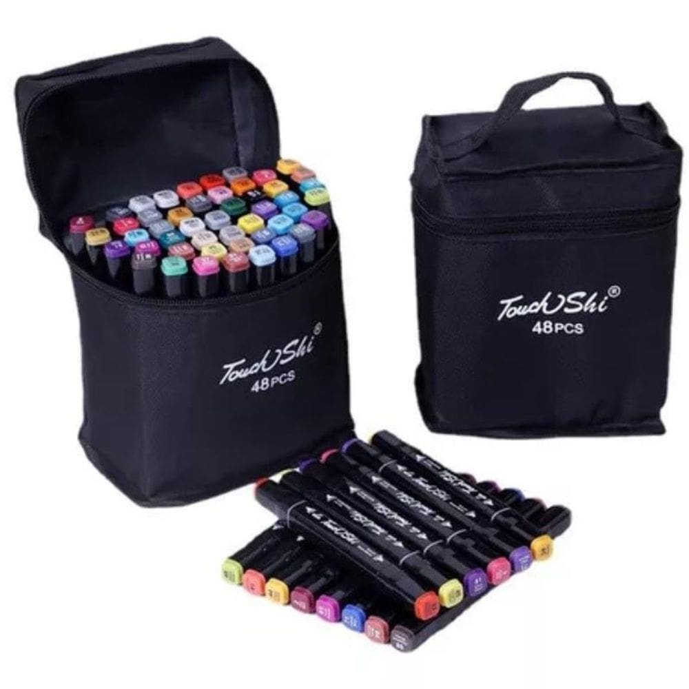 Kit Canetinha Permanente Profissional Cores Vibrante Dupla