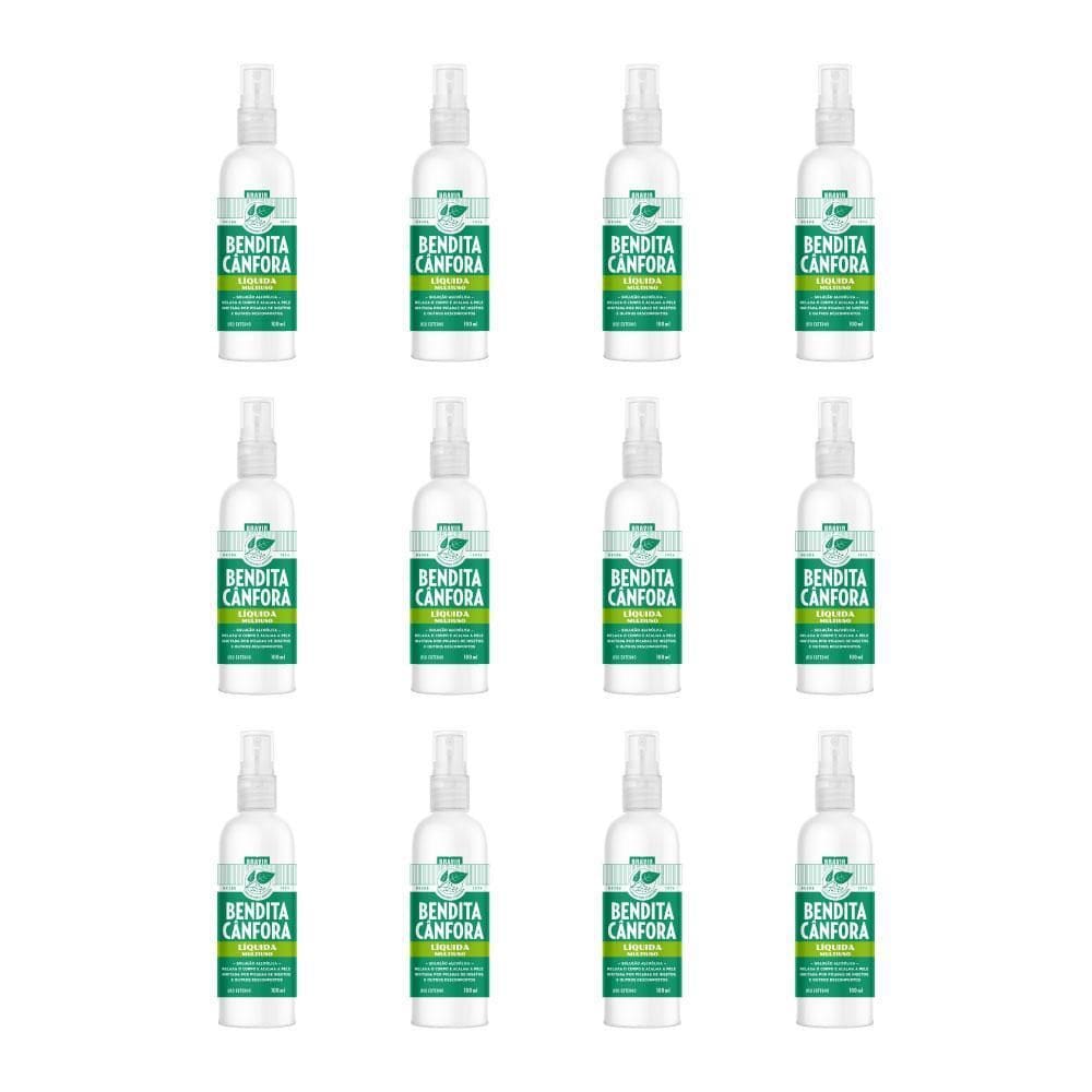 Bendita Cânfora Líquida Spray 100 Ml Kit Com 12
