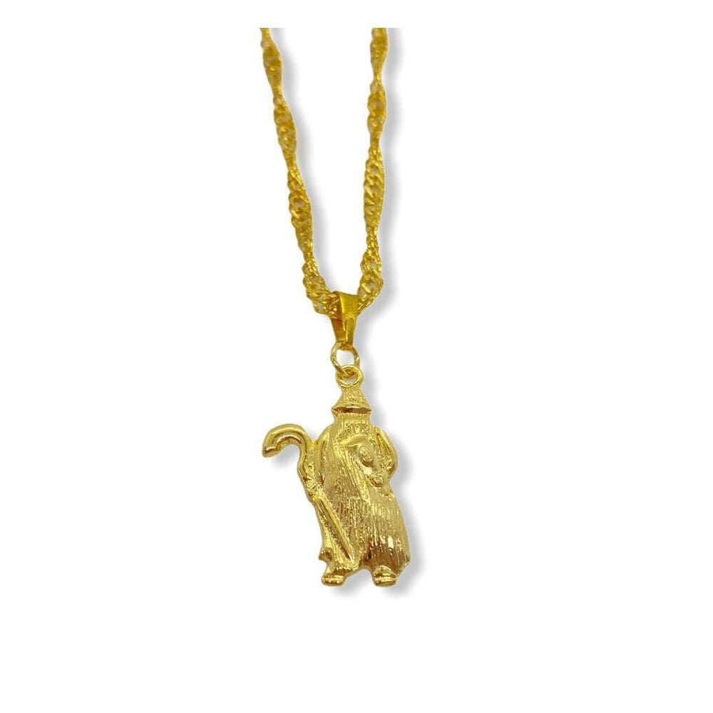 Corrente Com Pingente Obaluaê 2,70 Cm Dourado