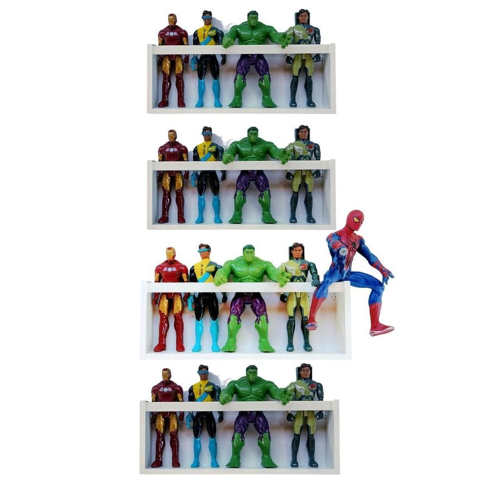 Prateleira Quarto Infantil Coleção Bonecos Marvel Bonecas