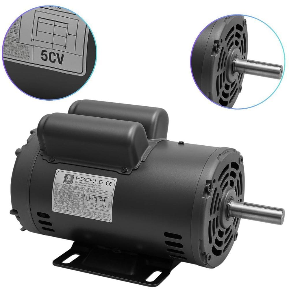 Motor Elétrico Monofásico 5Cv Serra Lavadora Bomba Tritura