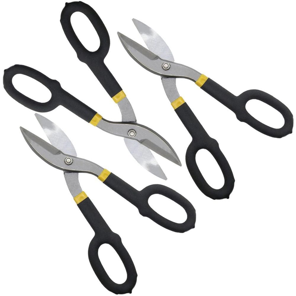 Kit 3 Tesoura Alicate Corte Funilaria Chapa Aço 10