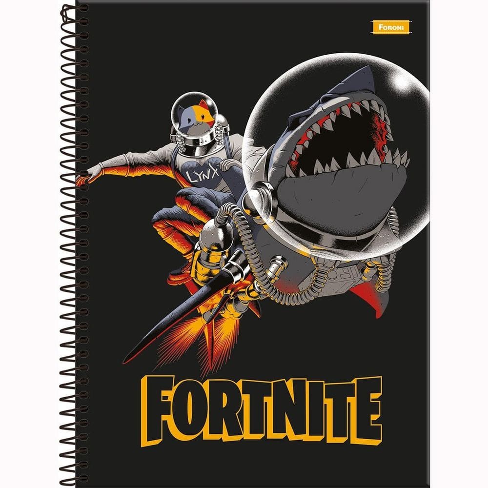 Caderno 10 Materias Fortnite Universitário Capa Dura