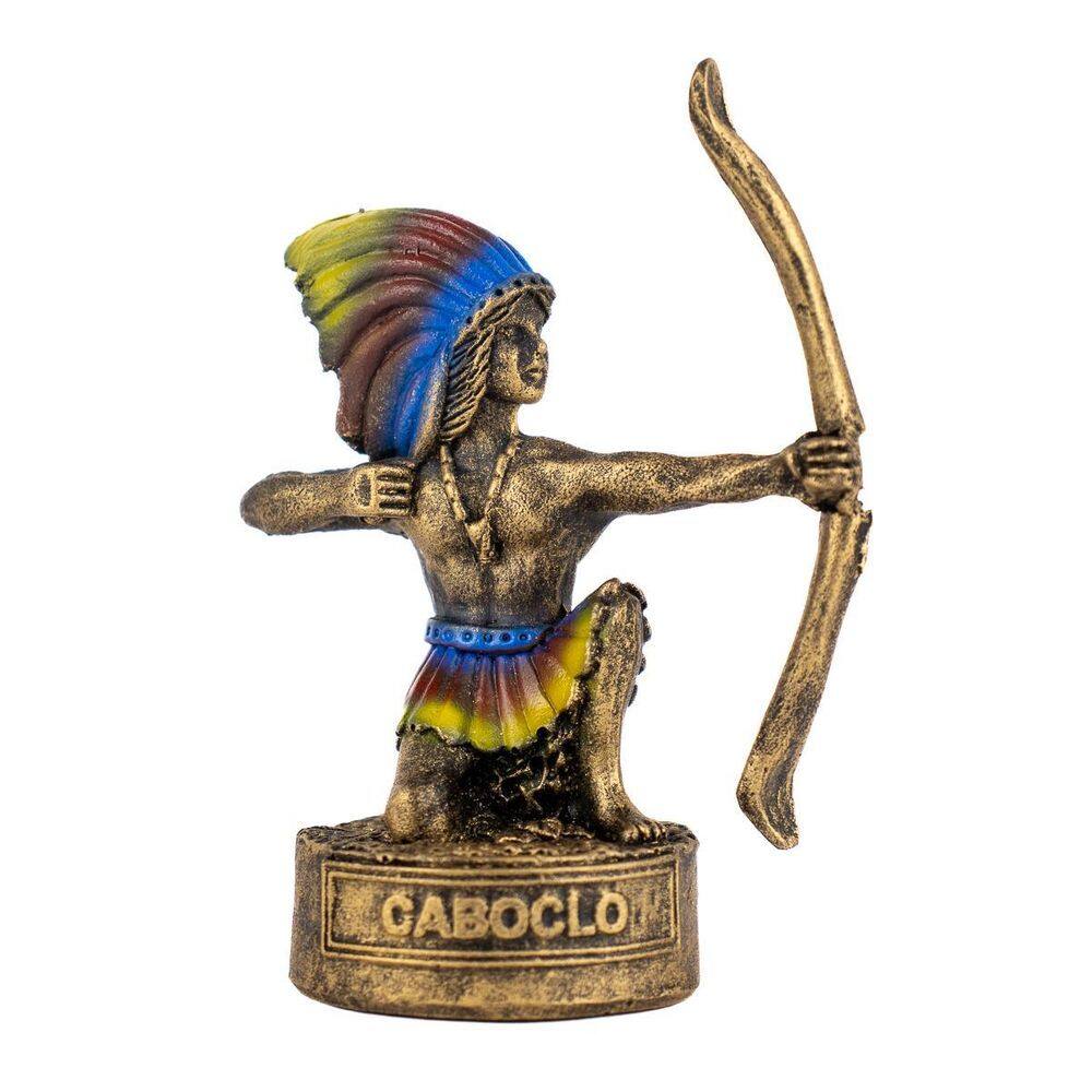 Escultura Caboclo Vintage 8 Cm- Escolha A Cor