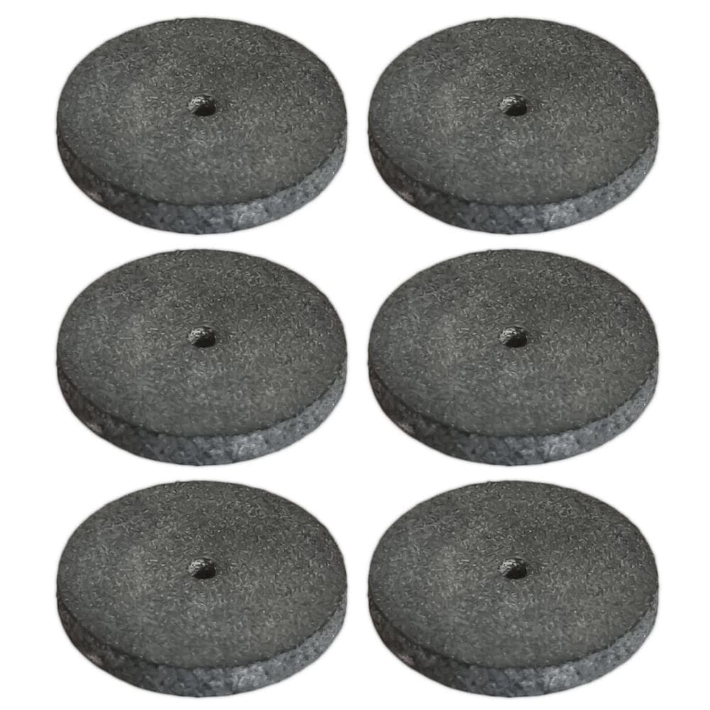Kit 6 Roda Borracha 22Mm Polir Extra Grosso Micro Retíficas