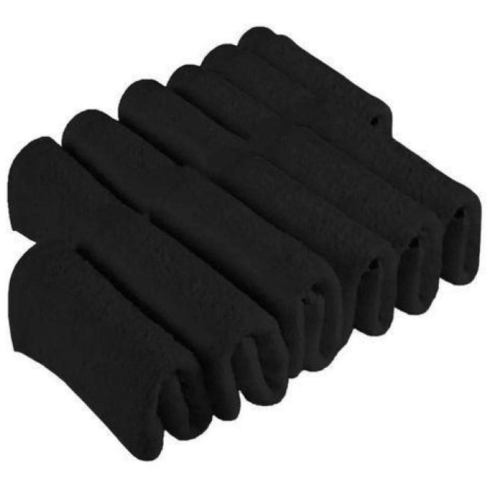 Toalha De Rosto Para Salão Preta Kit Com 20 Unidades