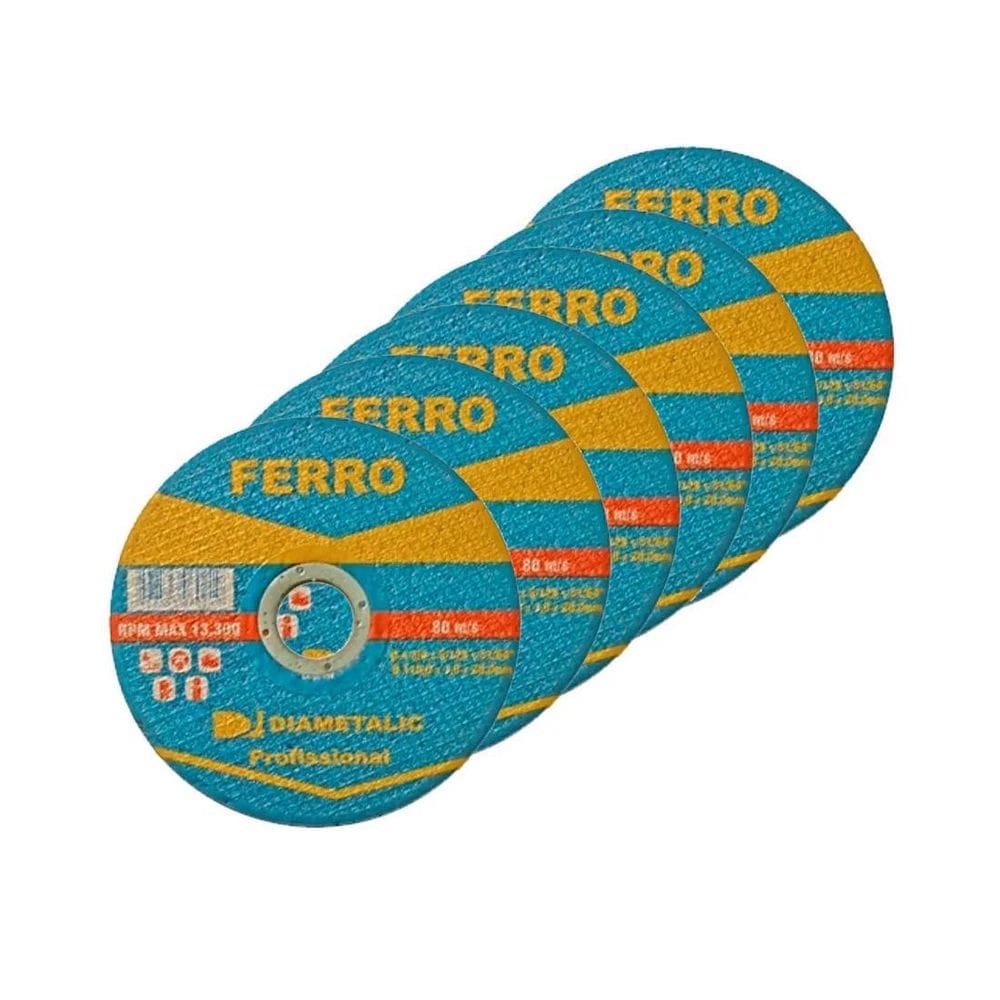 Kit 6 Un Discos Corte Fino Ferro 110Mm Diametalic