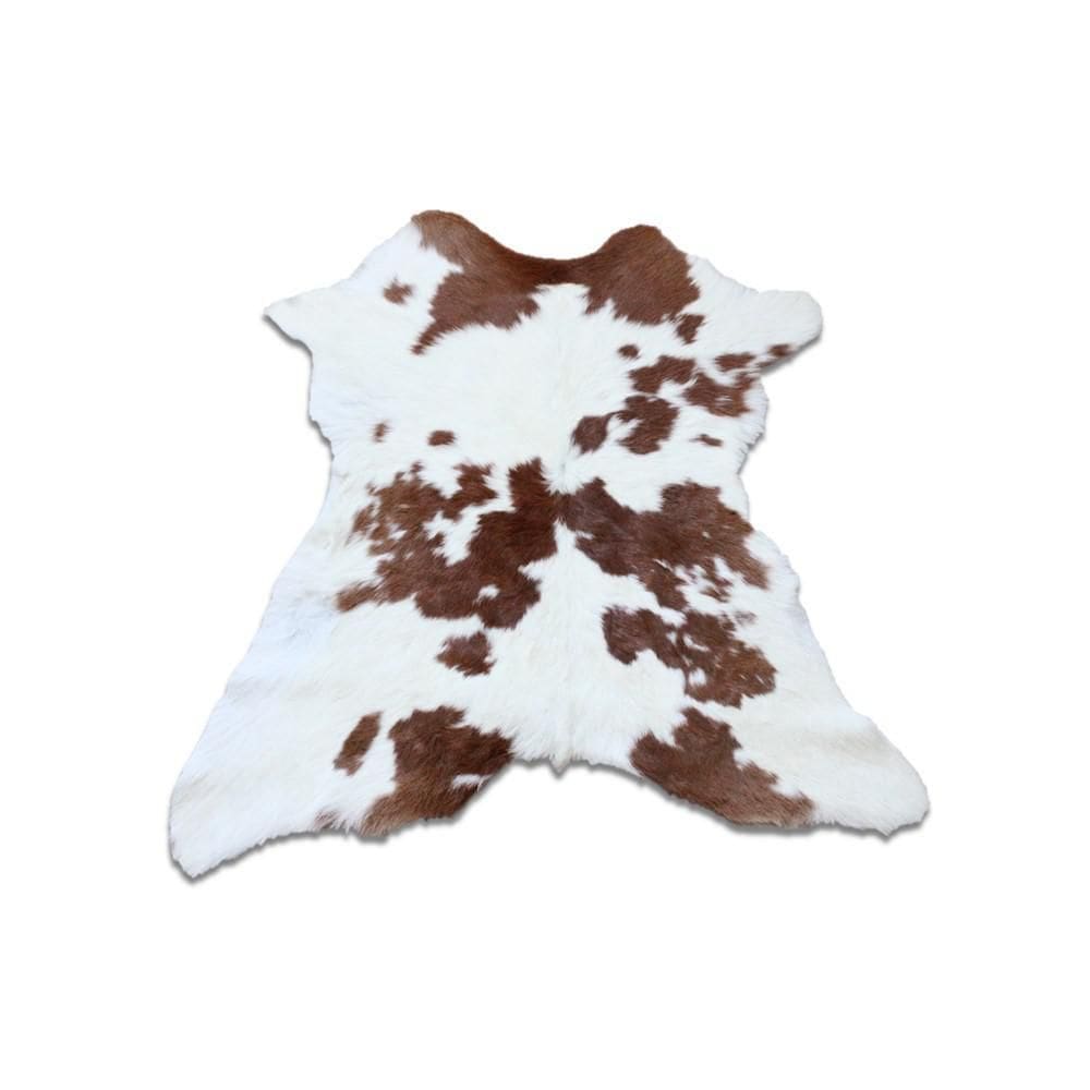 Tapete De Couro Marrom E Branco Pequeno