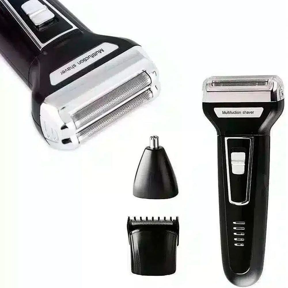 Barbeador Digital Kemei 3 Em 1 Profissional